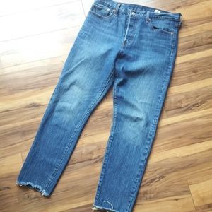 White Oak Cone Denim Levi's Raw Hem Jeans Size 32